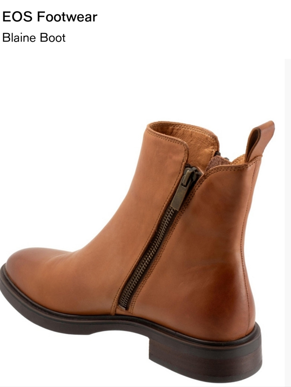 EOS Blaine Boot - Tan Leather Ankle Boot EU 38 (Size 8) - Picture 9 of 10